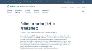 
                            1. Surfen am Klinikbett - Asklepios Kliniken