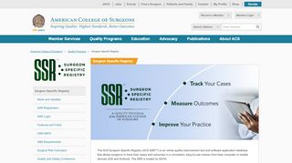 
                            3. Surgeon Specific Registry - American College of Surgeons