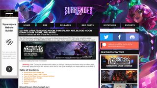 
                            3. Surrender at 20: 1/27 PBE Update: Blood Moon Jhin splash ...