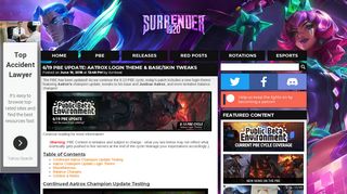 
                            3. Surrender at 20: 6/19 PBE Update: Aatrox Login Theme ...