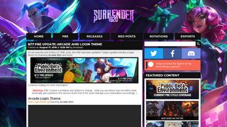 
                            6. Surrender at 20: 8/17 PBE Update: Arcade Ahri Login Theme