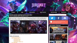 
                            5. Surrender at 20: Blood Moon Content Now Available