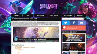 
                            9. Surrender at 20: Elementalist Lux Now Available