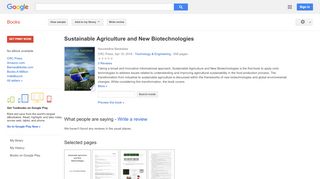 
                            9. Sustainable Agriculture and New Biotechnologies