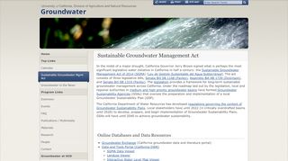 
                            6. Sustainable Groundwater Management Act - Groundwater