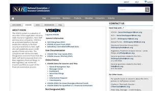 
                            1. SVO: VISION - National Association of Insurance Commissioners