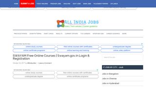 
                            9. SWAYAM Free Online Courses | Swayam.gov.in Login ...