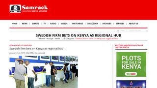 
                            9. Swedish firm bets on Kenya as regional hub | …