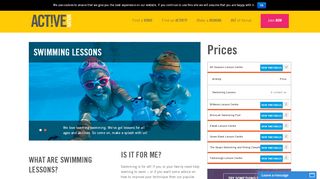 
                            4. Swimming Lessons - Active Nation