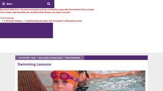 
                            9. Swimming Lessons • Vision RCL