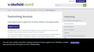 
                            1. Swimming - Wakefield Council