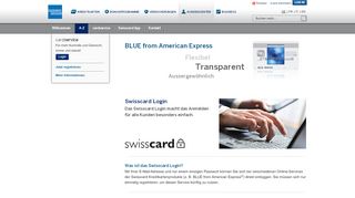 
                            5. Swisscard Login - American Express. Exzellenter Service ...