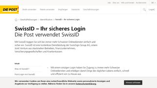 
                            7. SwissID – Ihr sicheres Login - Die Post