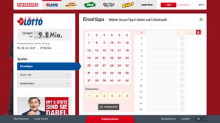 
                            9. Swisslos | Swiss Lotto | Einzeltipps spielen