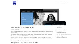 
                            3. Switch from LOGON to VISUSTORE - ZEISS NEWS