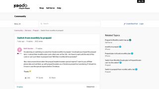 
                            5. Switch from monthly to prepaid | Koodo Community