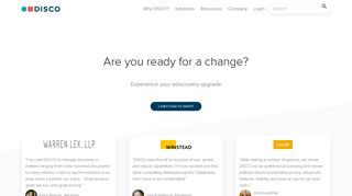 
                            7. Switch to DISCO - Your ediscovery upgrade | DISCO - CS Disco