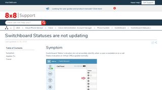 
                            9. Switchboard Statuses are not updating - 8x8 Support