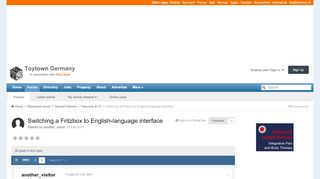 
                            8. Switching a Fritzbox to English-language interface - Page ...