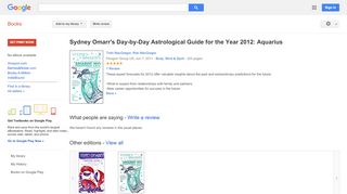 
                            7. Sydney Omarr's Day-by-Day Astrological Guide for the Year ...