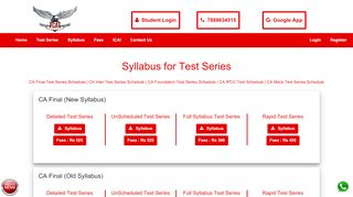 
                            4. Syllabus - CA Test Series