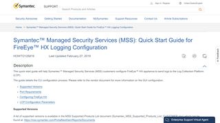 
                            7. Symantec™ Managed Security Services (MSS): Quick Start ...