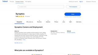 
                            4. Synaptics Careers and Employment | Indeed.com