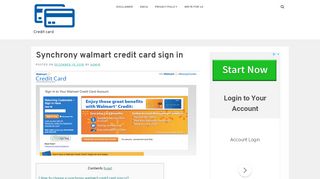 
                            8. Synchrony walmart credit card sign in - Credit card