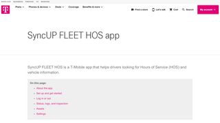 
                            2. SyncUP FLEET HOS app | T-Mobile Support