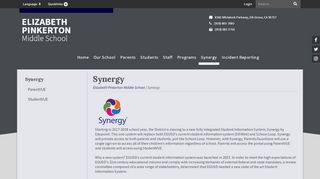 
                            7. Synergy - Elizabeth Pinkerton Middle School