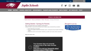 
                            6. Synergy Information - Joplin Schools