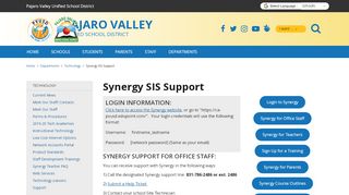 
                            1. Synergy SIS Support - pvusd.net