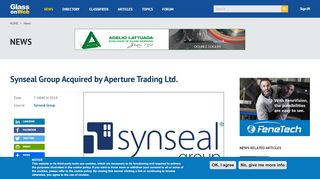 
                            8. Synseal Group Acquired by Aperture Trading Ltd. | glassonweb.com