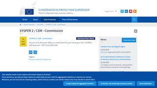 
                            8. SYSPER 2 / CDR - Commission - European Data …