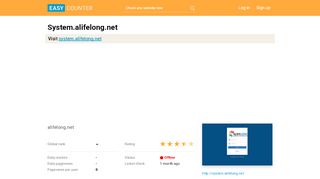 
                            4. System.alifelong.net: alifelong.net - easycounter.com