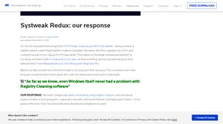 
                            4. Systweak Redux: our response - Malwarebytes Labs ...