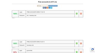 
                            2. t411.me - free accounts, logins and passwords