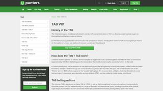 
                            7. TAB VIC form guide & results - Punters.com.au.