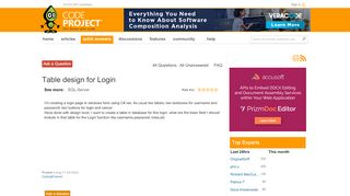 
                            2. Table design for Login - CodeProject
