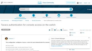 
                            7. Tacacs authentication for console acces... - Cisco Community