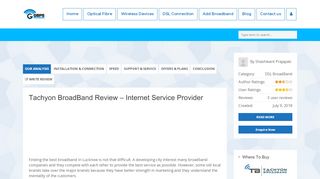 
                            3. Tachyon BroadBand Review - Internet Service Provider ...