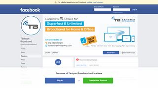 
                            8. Tachyon Broadband - Reviews | Facebook