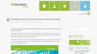 
                            1. Tackling the security risk from internal users in Banking - Enterprise ...
