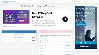 
                            4. Tactio Default Router Login and Password - cleancss.com