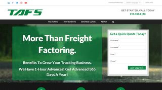 
                            1. TAFS: Freight Factoring for Trucking Companies | 1-Hour Funding