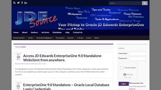 
                            7. Tag: Login - JDE Source | Oracle JD Edwards …