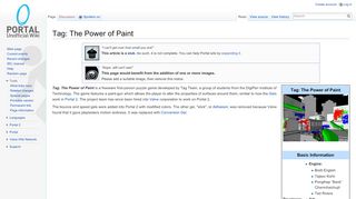 
                            1. Tag: The Power of Paint - Portal Wiki