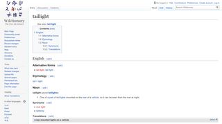 
                            6. taillight - Wiktionary