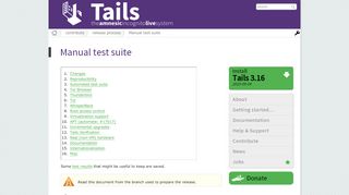 
                            1. Tails - Manual test suite