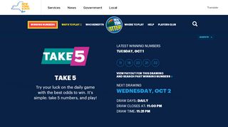 
                            5. Take 5 Game | New York Lottery
